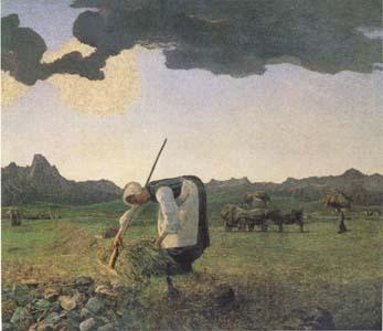 Giovanni Segantini The Hay Harvest (mk09)